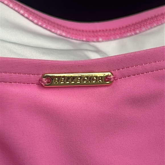 RELLECIGA Pink Bandeau One Piece Bathing Suit High Leg One Piece Swimsuit Sz XL - Picture 6 of 15